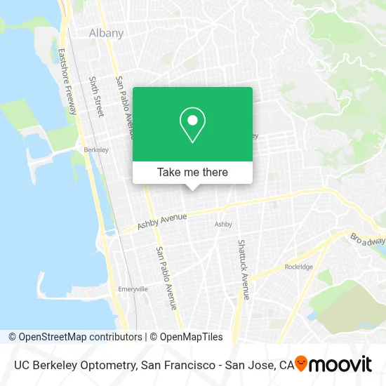 UC Berkeley Optometry map
