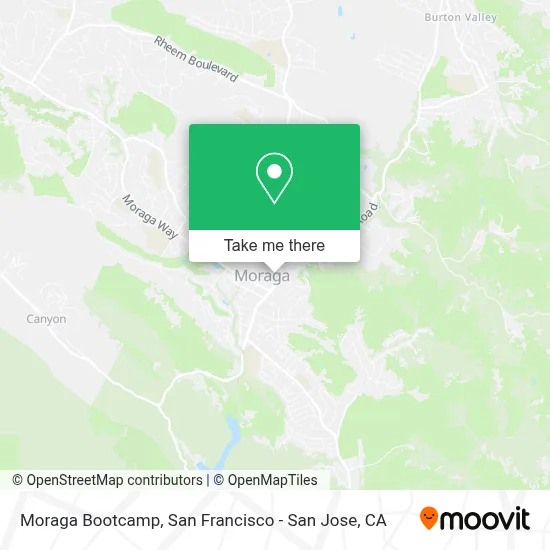 Moraga Bootcamp map