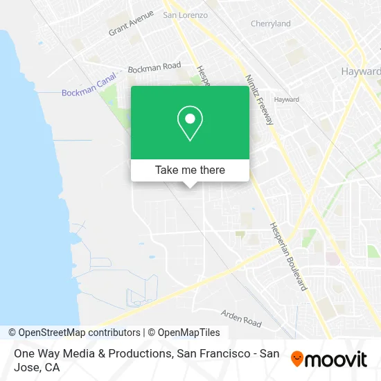 One Way Media & Productions map