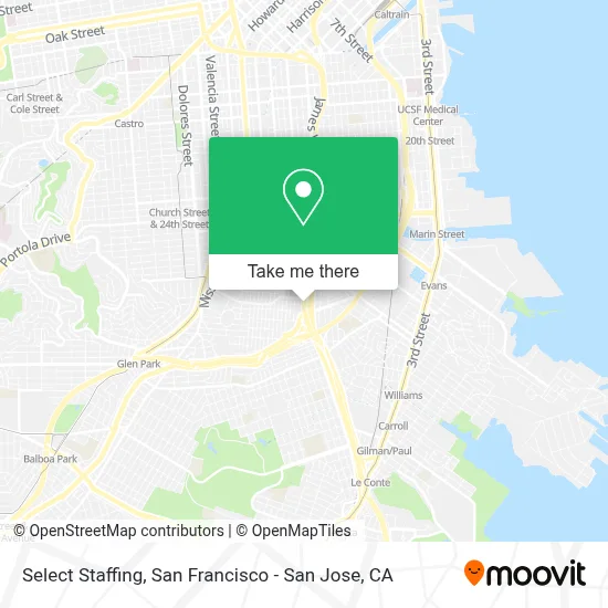 Select Staffing map