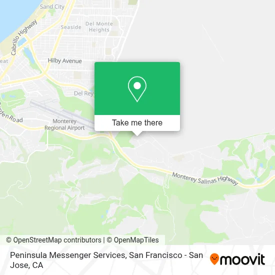 Peninsula Messenger Services map