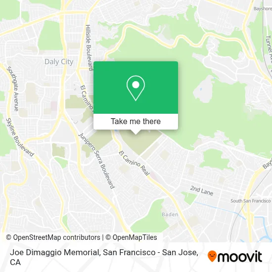 Joe Dimaggio Memorial map