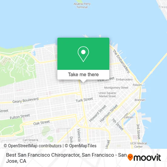 Best San Francisco Chiropractor map