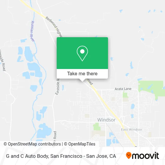 G and C Auto Body map
