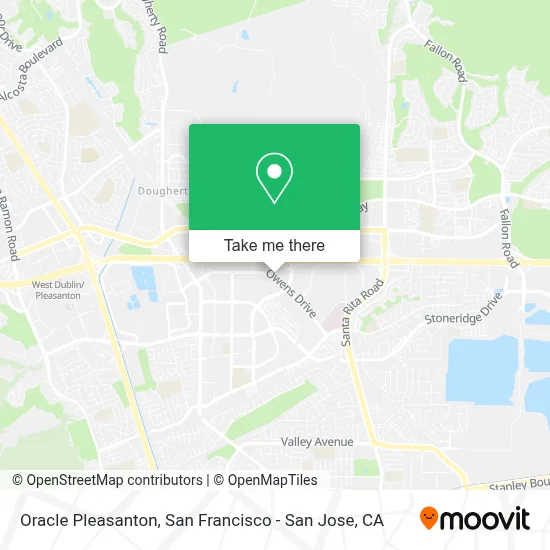 Oracle Pleasanton map