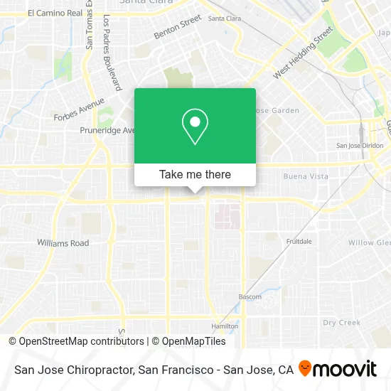 San Jose Chiropractor map
