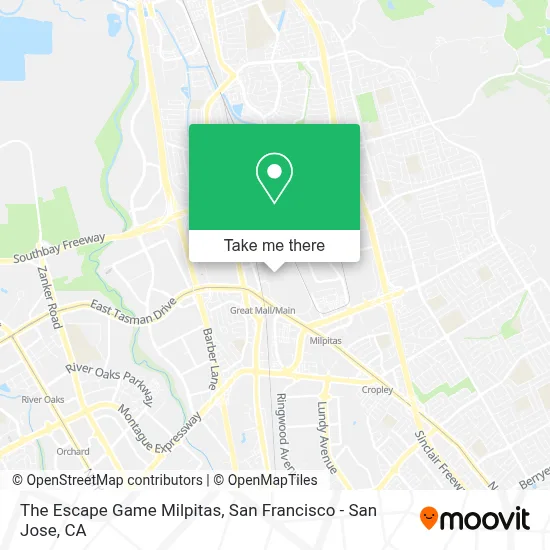 The Escape Game Milpitas map