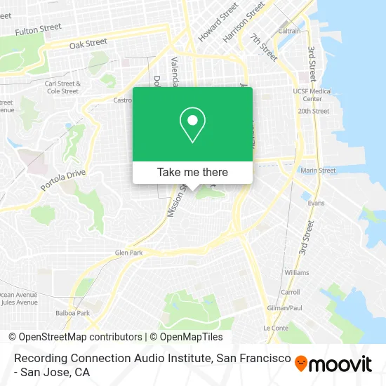 Recording Connection Audio Institute map