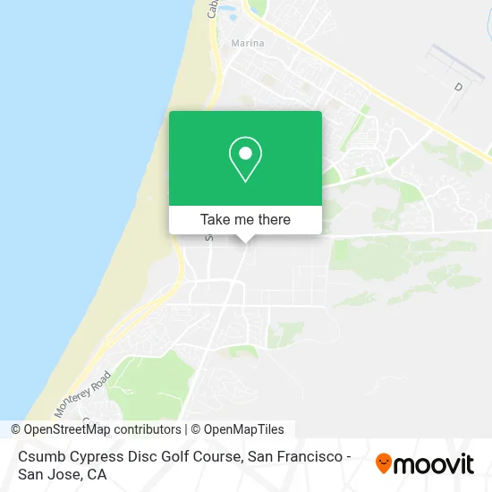 Csumb Cypress Disc Golf Course map