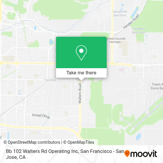 Bb 102 Walters Rd Operating Inc map