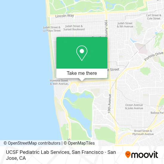 UCSF Pediatric Lab Services map