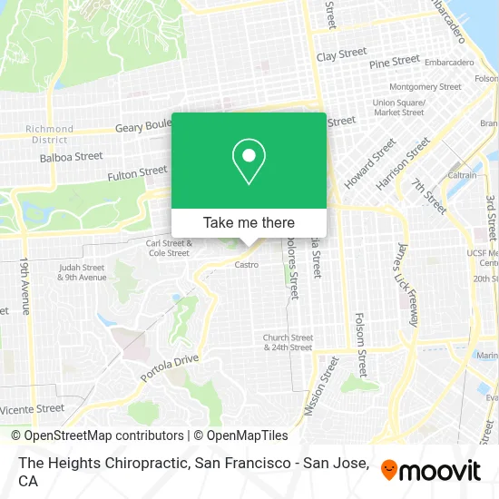 The Heights Chiropractic map