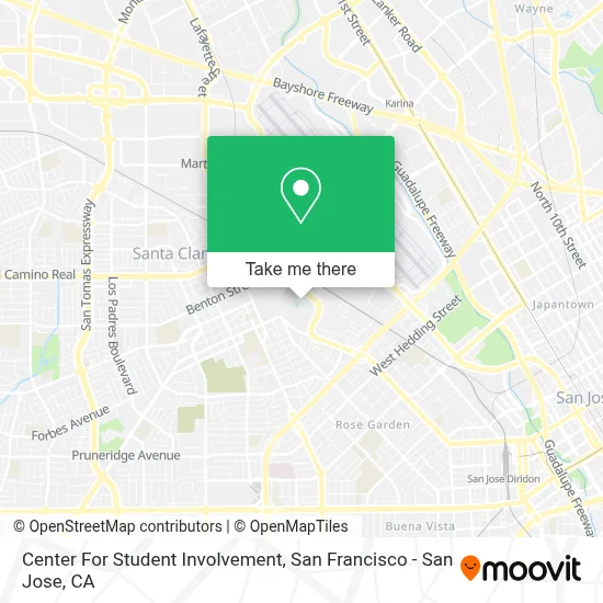Center For Student Involvement map