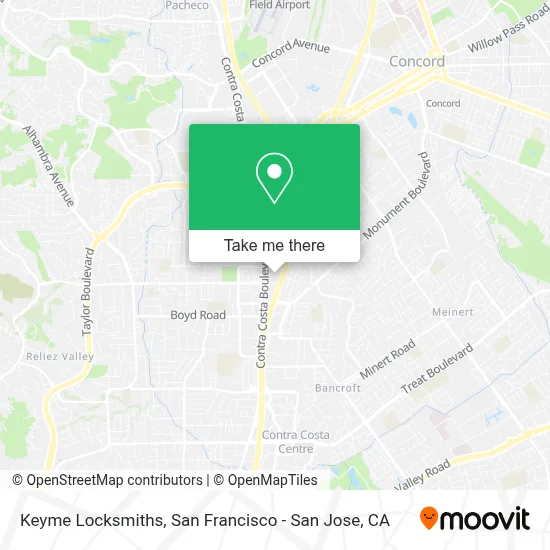 Keyme Locksmiths map