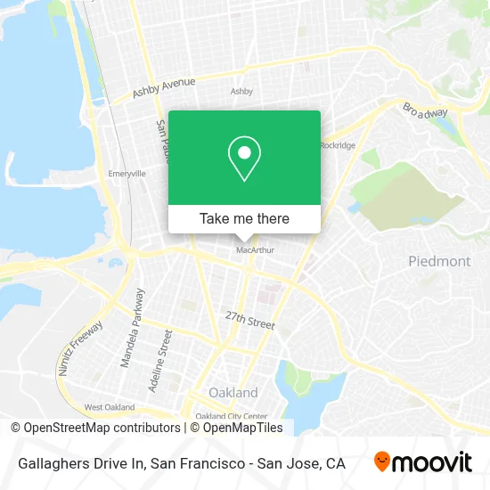 Gallaghers Drive In map