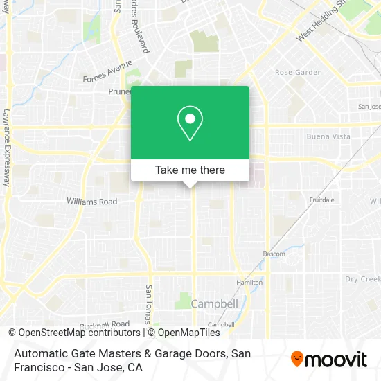 Automatic Gate Masters & Garage Doors map