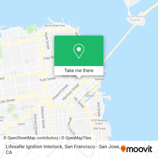 Lifesafer Ignition Interlock map