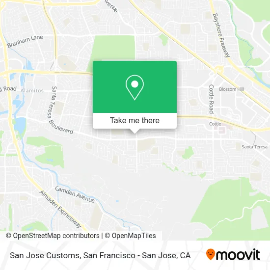 San Jose Customs map