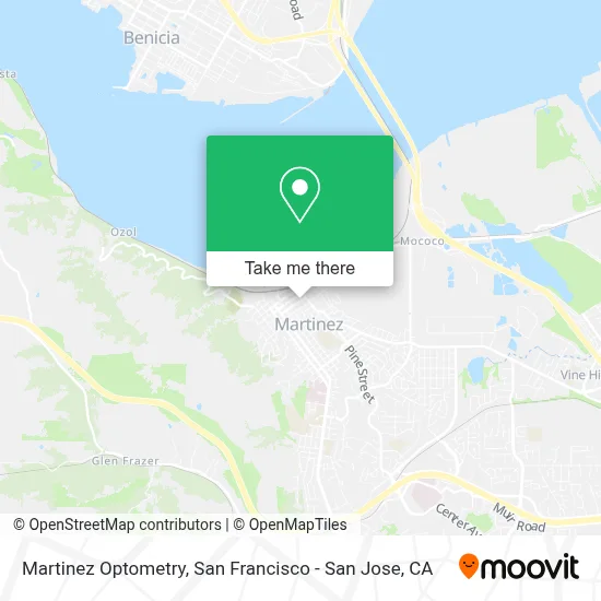 Martinez Optometry map