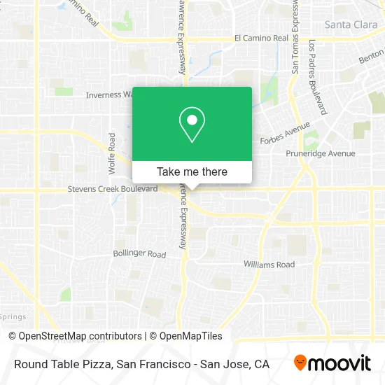Round Table Pizza map