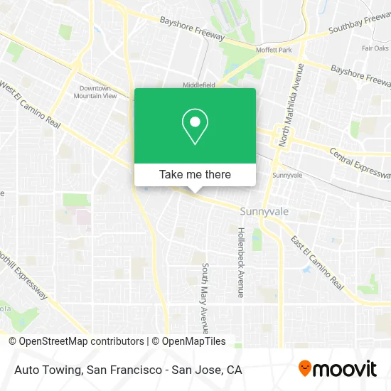 Auto Towing map