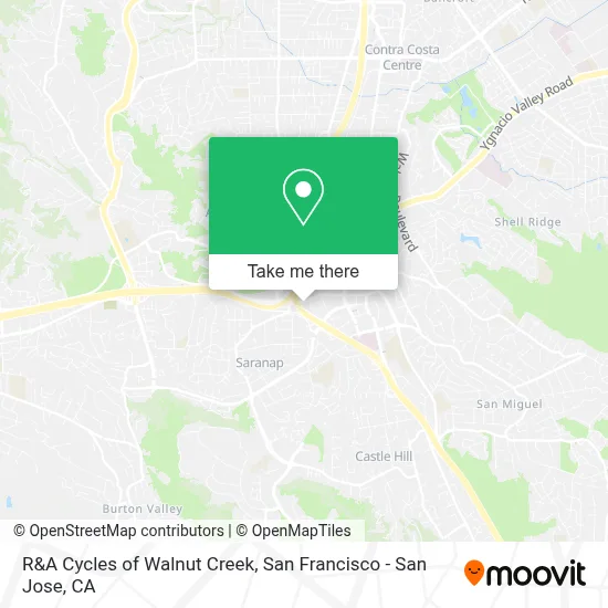 R&A Cycles of Walnut Creek map