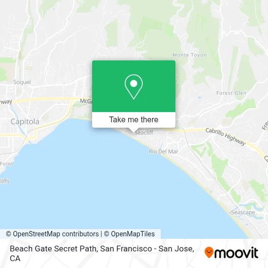Beach Gate Secret Path map
