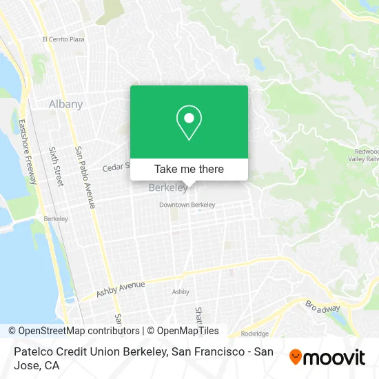 Patelco Credit Union Berkeley map