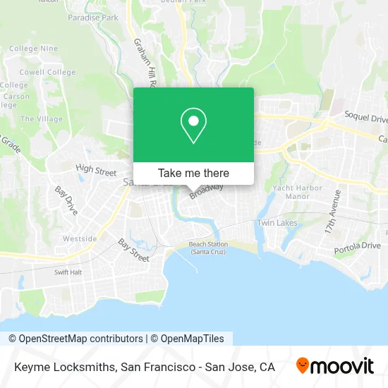 Keyme Locksmiths map