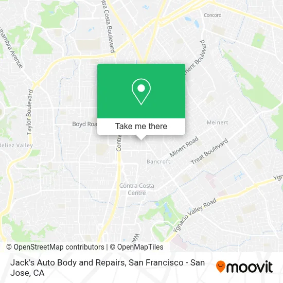 Jack's Auto Body and Repairs map