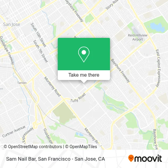 Sam Nail Bar map