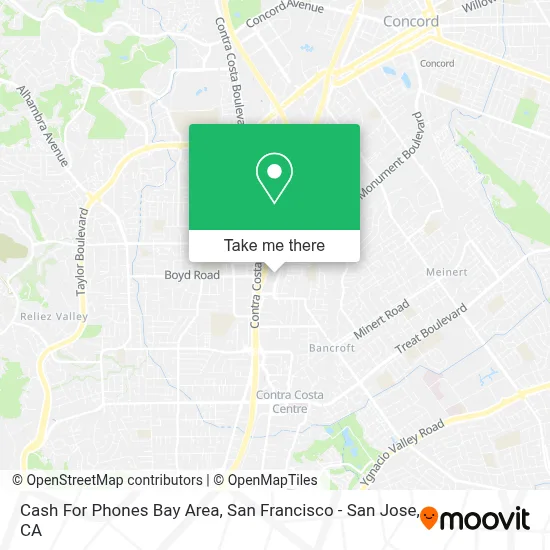 Cash For Phones Bay Area map