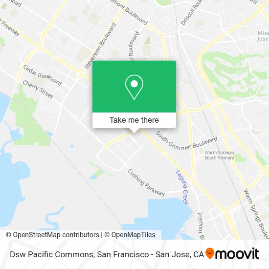 Dsw Pacific Commons map