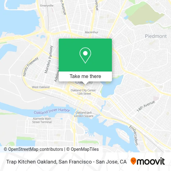 Trap Kitchen Oakland map