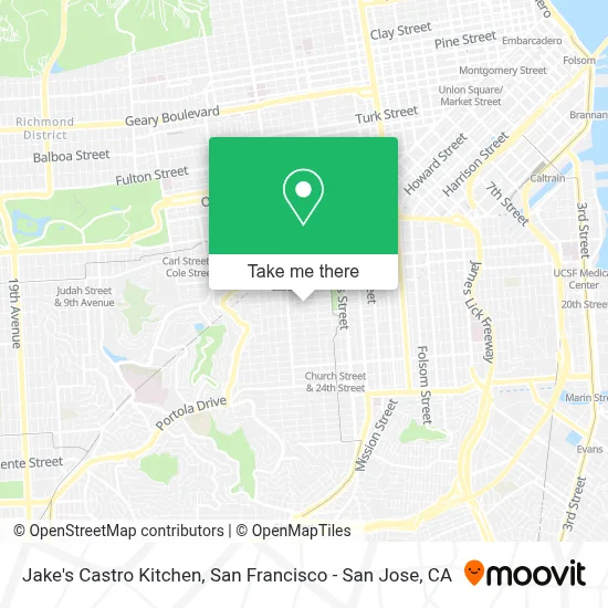 Jake's Castro Kitchen map