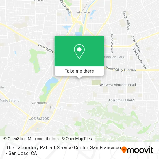 The Laboratory Patient Service Center map