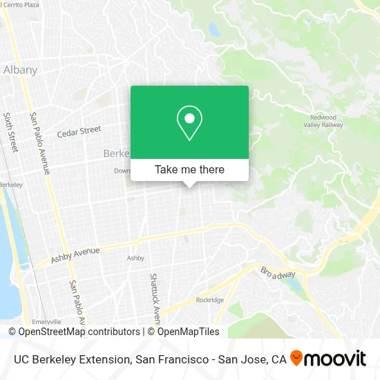 UC Berkeley Extension map