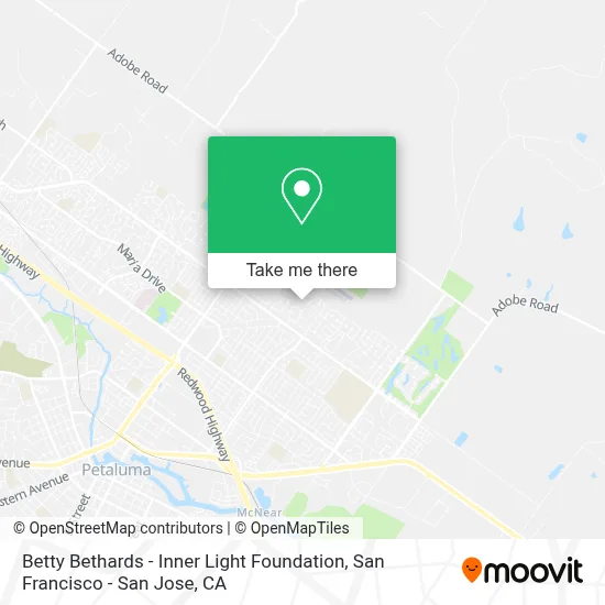 Betty Bethards - Inner Light Foundation map