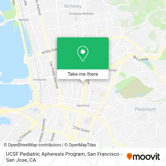 UCSF Pediatric Apheresis Program map