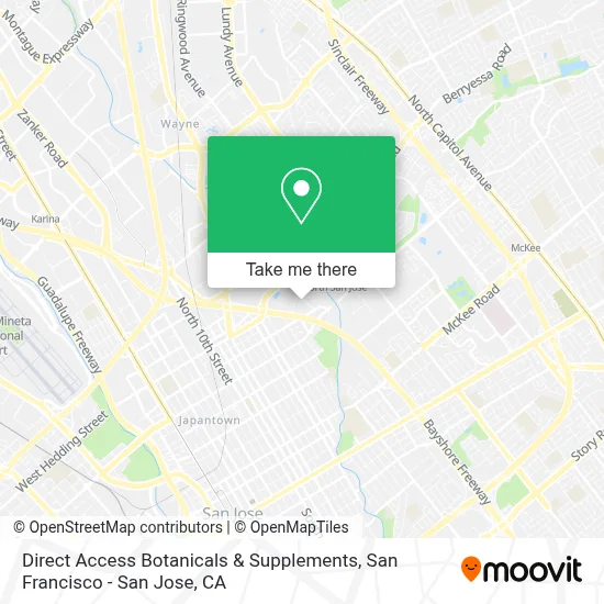 Direct Access Botanicals & Supplements map