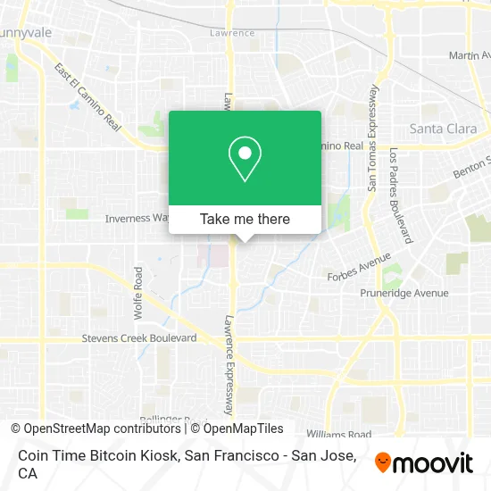 Coin Time Bitcoin Kiosk map