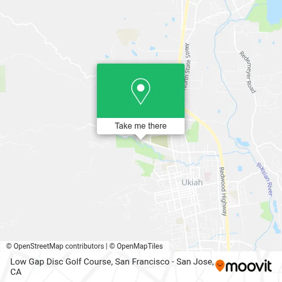 Low Gap Disc Golf Course map