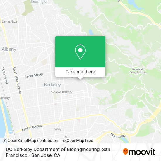 UC Berkeley Department of Bioengineering map