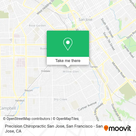 Precision Chiropractic San Jose map