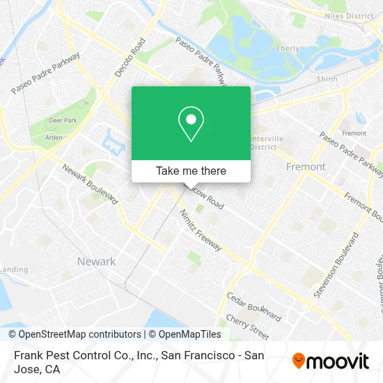 Frank Pest Control Co., Inc. map