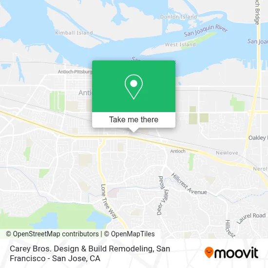 Carey Bros. Design & Build Remodeling map