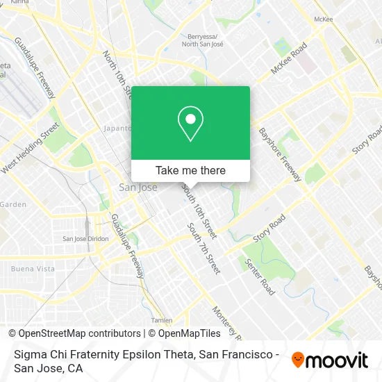 Sigma Chi Fraternity Epsilon Theta map
