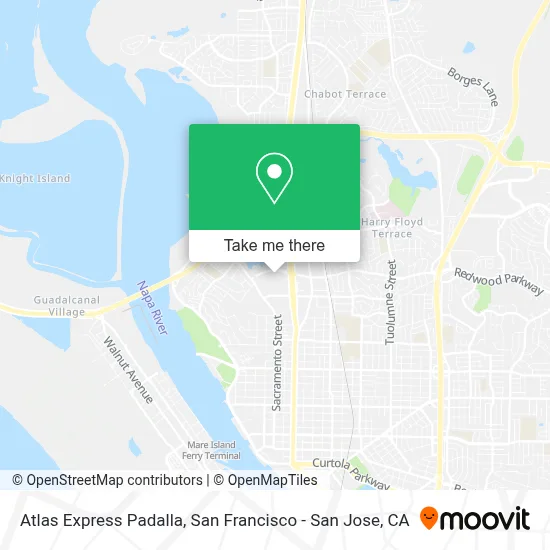 Atlas Express Padalla map