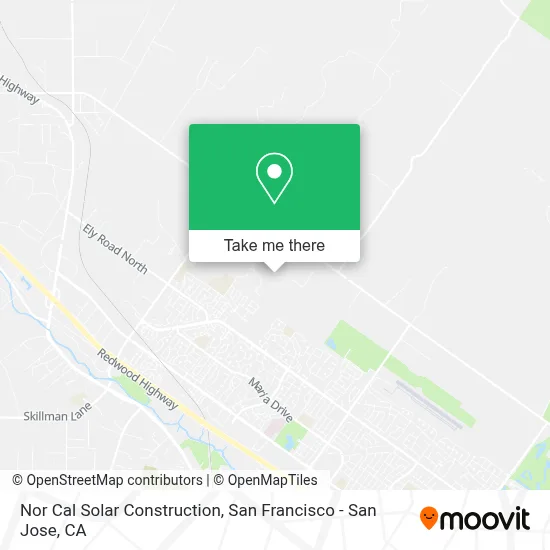 Nor Cal Solar Construction map