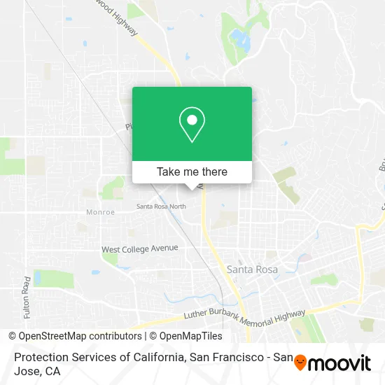 Protection Services of California map